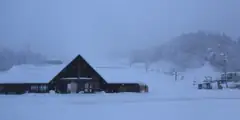天下森スキー場の雪景色
